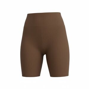 Joah Brown Ribbed Biker Shorts in Brown